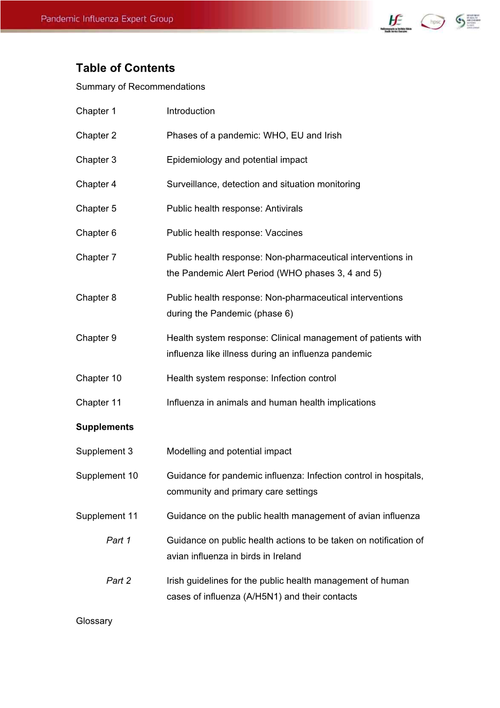 Responding to an Influenza Pandemic