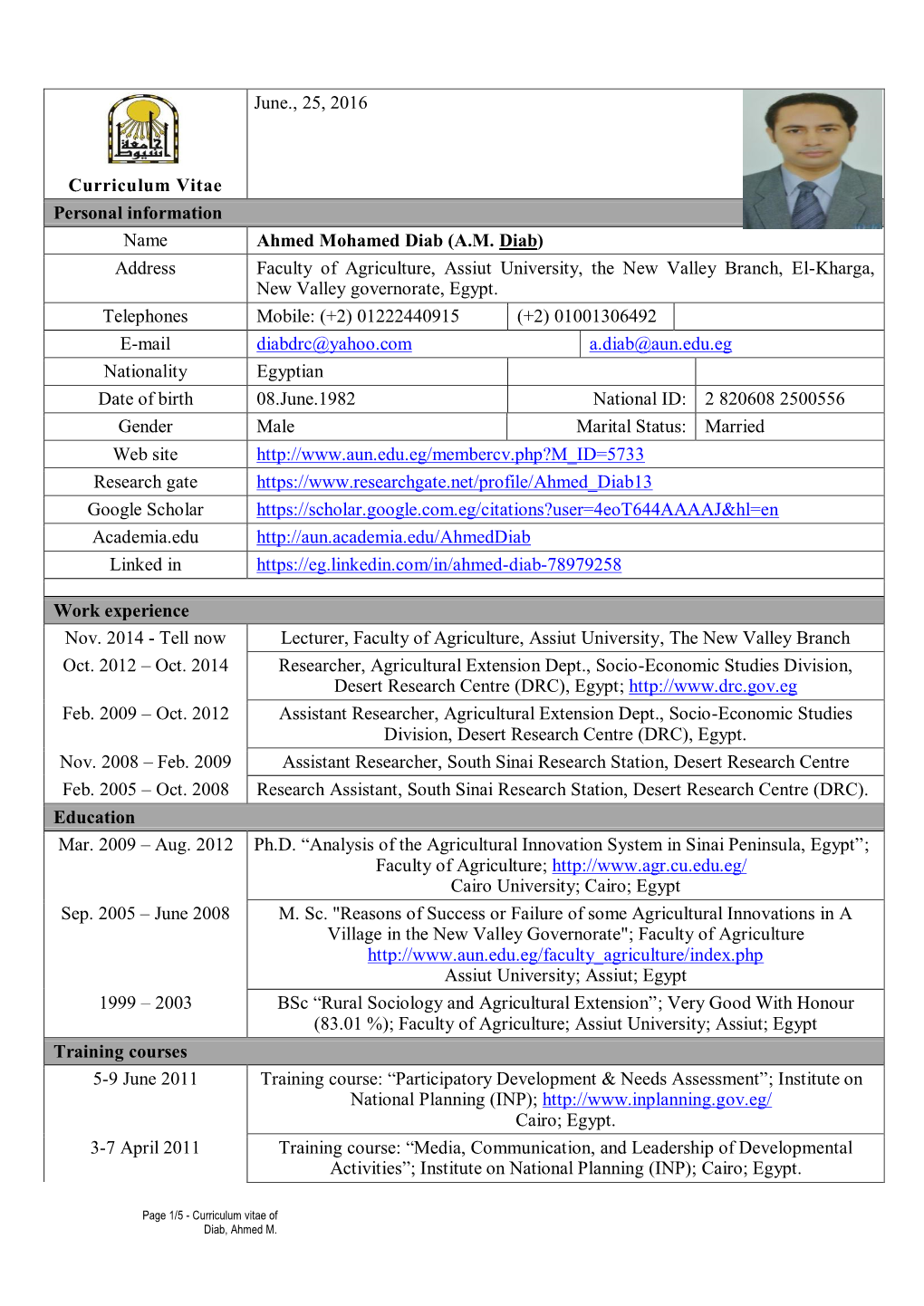 Europass Curriculum Vitae