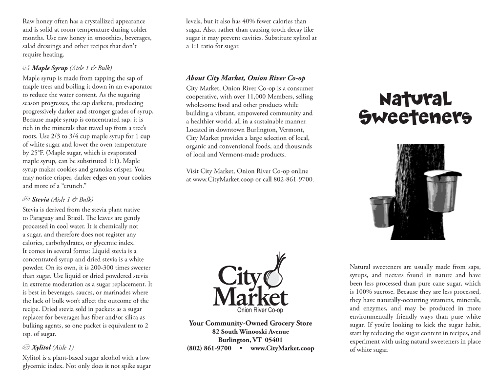 Natural Sweeteners Brochure