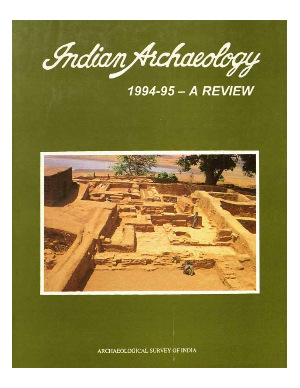 Indian Archaeology 1994-95 a Review