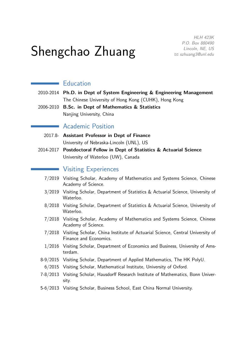 Shengchao Zhuang –