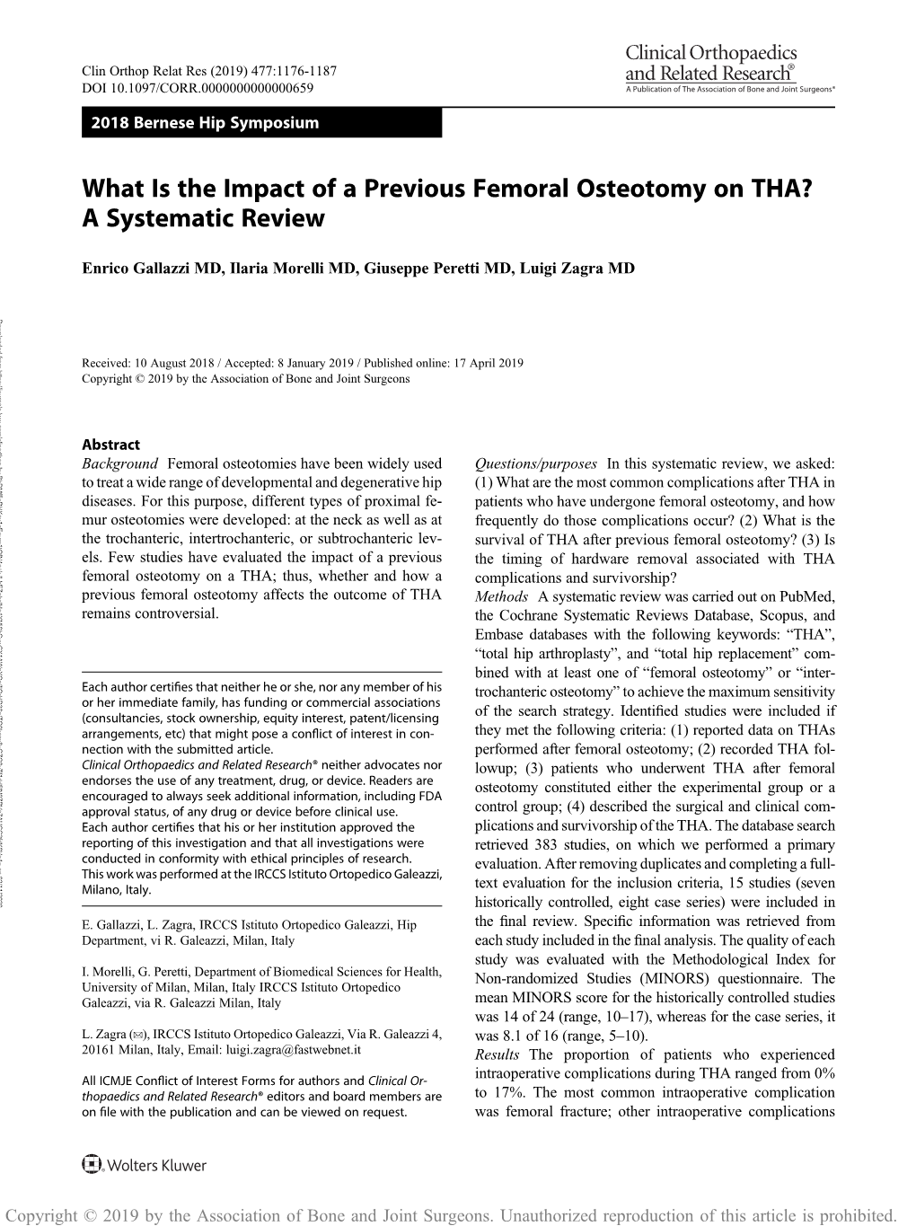 What Is the Impact of a Previous Femoral Osteotomy on THA?