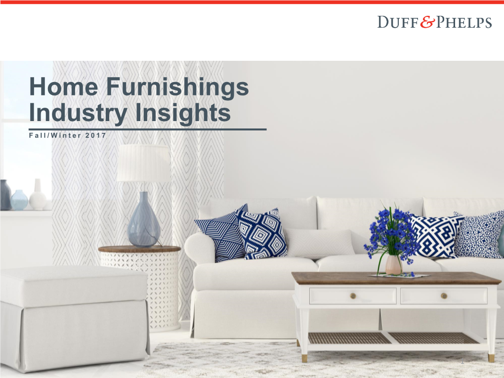 Home Furnishings Industry Insights Fall/Winter 2017