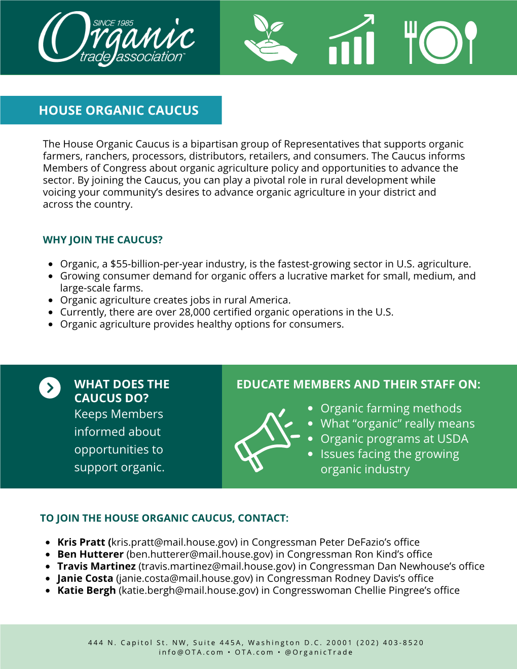 House Organic Caucus Members