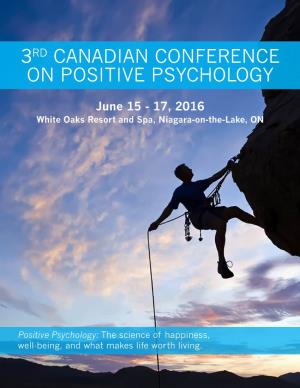 3Rd Canadian Conference on Positive Psychology