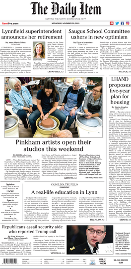 Pinkham Artists Open Their Studios This Weekend President to Request, to Dent About Political Inves- Demand an Investigation Tigations Into Biden