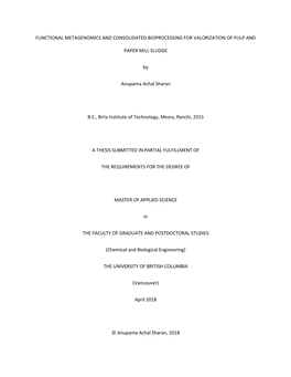 Consolidated Bioprocessing for Valorization of Pulp And