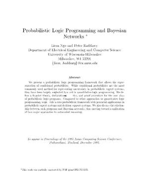 Probabilistic Logic Programming and Bayesian Networks