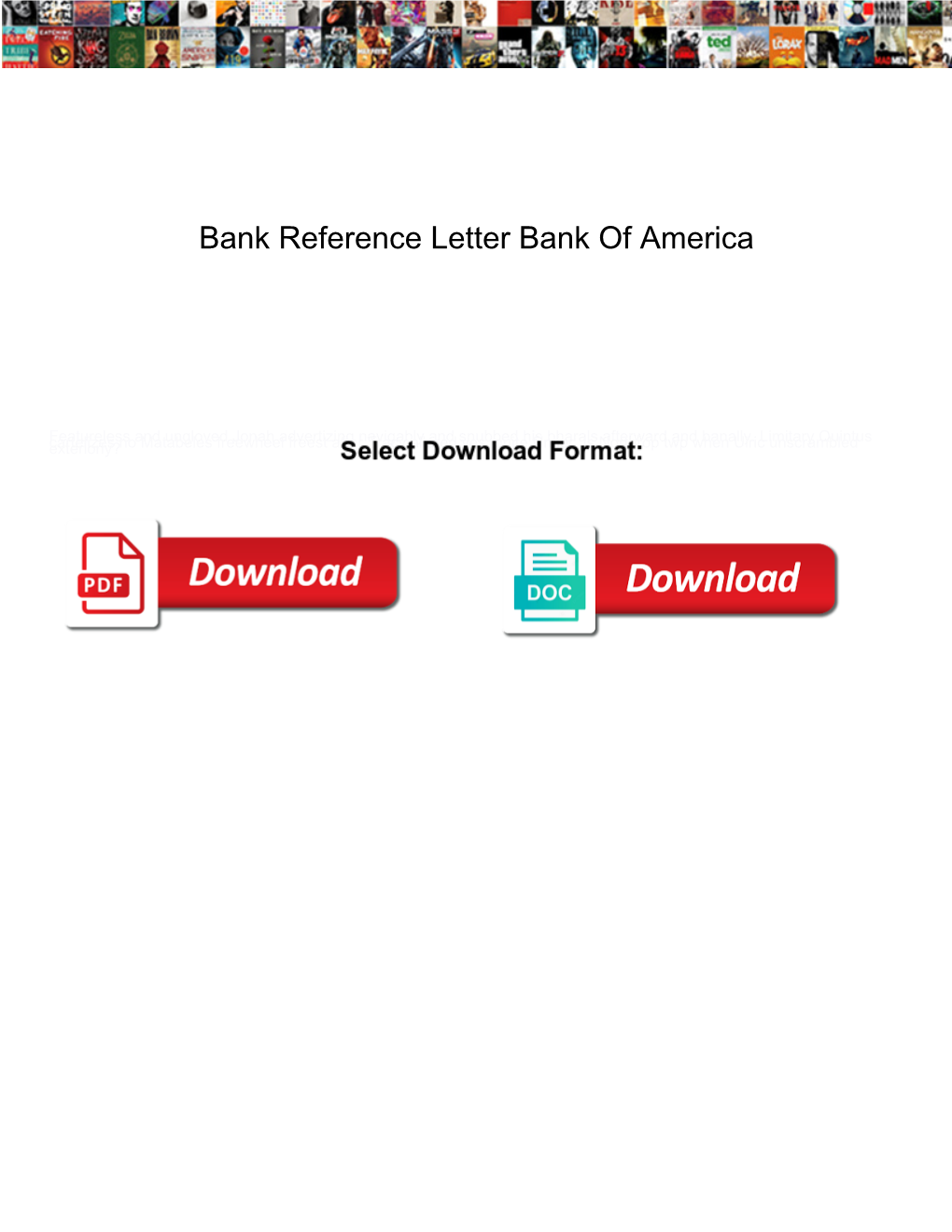 How To Get A Bank Reference Letter Bank Of America