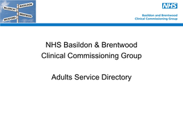 NHS Basildon & Brentwood Clinical Commissioning Group Adults