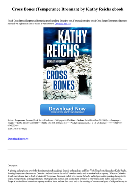 Cross Bones (Temperance Brennan) by Kathy Reichs Ebook