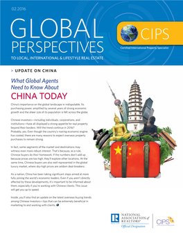 CHINA TODAY China’S Importance on the Global Landscape in Indisputable