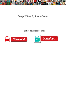 Songs Writted by Pierre Certon