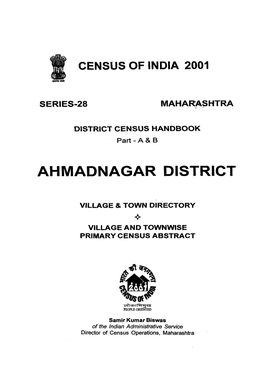 District Census Handbook, Ahmadnagar, Part-A, Part XII-A & B, Series-28