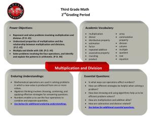 Multiplication and Divisions