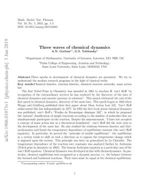 Three Waves of Chemical Dynamics