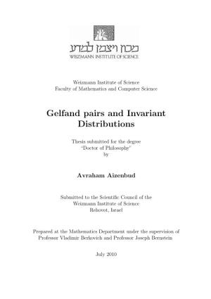 Gelfand Pairs and Invariant Distributions
