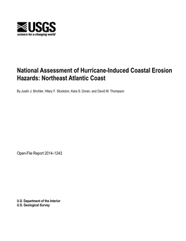 National Assessment of Hurricane-Induced Coastal Erosion Hazards: Northeast Atlantic Coast