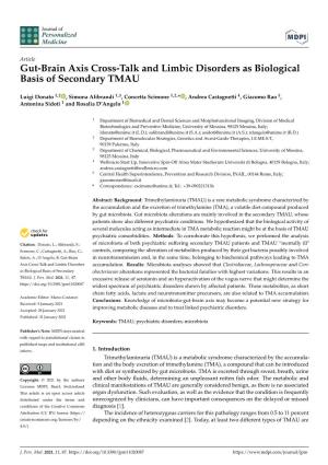 Gut-Brain Axis Cross-Talk and Limbic Disorders As Biological Basis of Secondary TMAU
