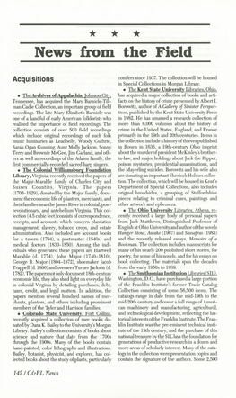ACRL News Issue (B) of College & Research Libraries