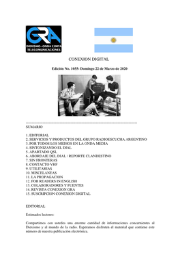 CONEXION DIGITAL Edición No. 1055- Domingo 22 De Marzo De 2020