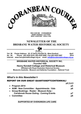 Newsletter of the Brisbane Water Historical Society
