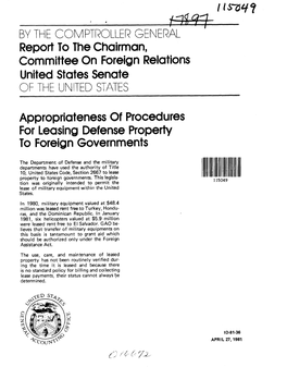 ID-81-36 Appropriateness of Procedures for Leasing Defense