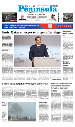Emir Condoles Emir: Qatar Emerges Stronger After Siege with US President
