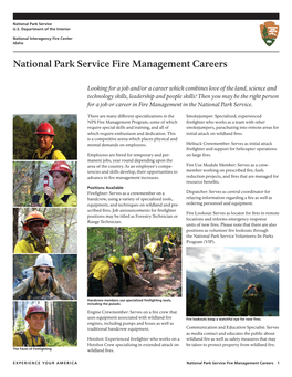 National Park Service Fire Management Careers