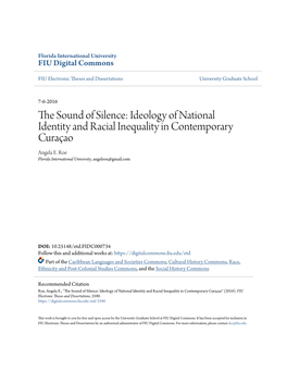 Ideology of National Identity and Racial Inequality in Contemporary Curaçao Angela E