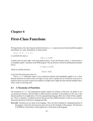 First-Class Functions