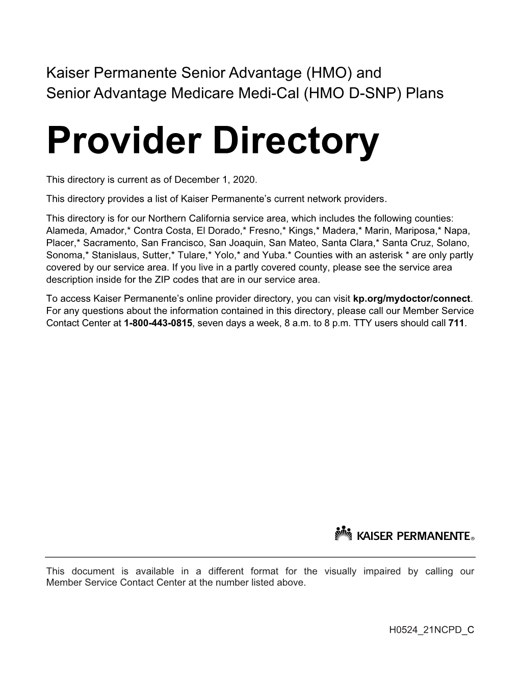 2021 Provider Directory Northern California