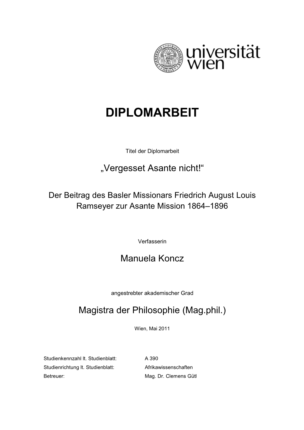 Diplomarbeit