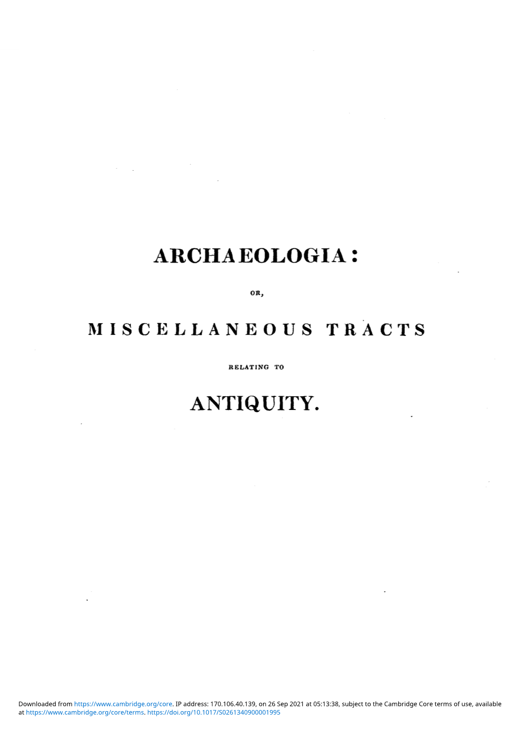 Archaeologia