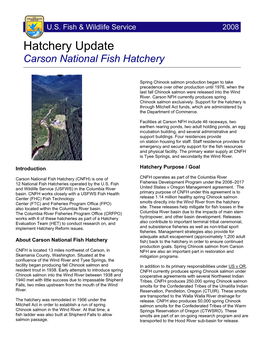 Hatchery Update