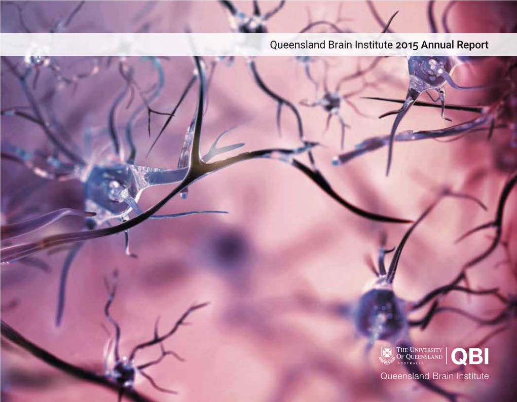 Queensland Brain Institute 2015 Annual Report Cover Image Synaptic Junctions By Anita Goldinger 2288