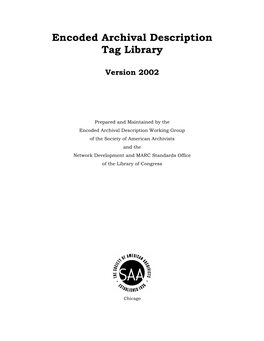 Encoded Archival Description Tag Library