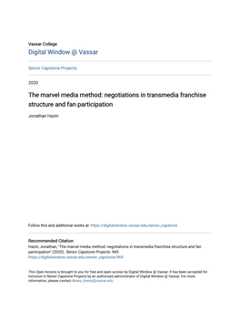Negotiations in Transmedia Franchise Structure and Fan Participation