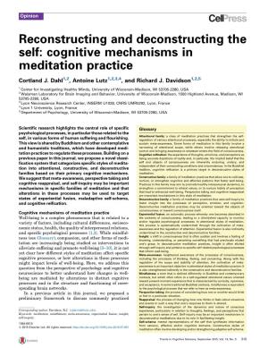 Reconstructing and Deconstructing the Self: Cognitive Mechanisms in Meditation Practice