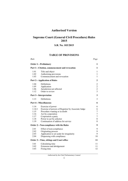 General Civil Procedure) Rules 2015 S.R