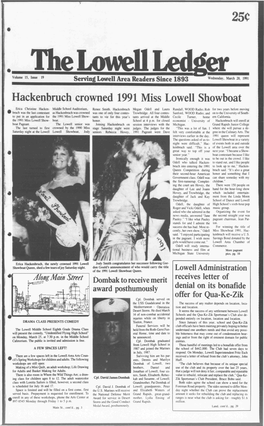 Hackenbruch Crowned 1991 Miss Lowell Showboat
