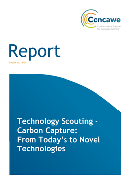 Carbon Capture: from Today’S to Novel Technologies