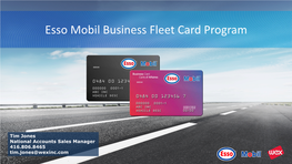 Esso Mobil Business Fleet Card Program