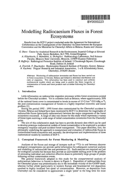 Modelling Radiocaesium Fluxes in Forest Ecosystems