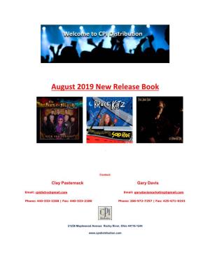 August 2019 New Release Book