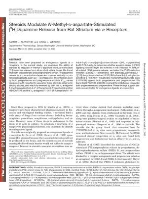 Dopamine Release from Rat Striatum Via Σ Receptors