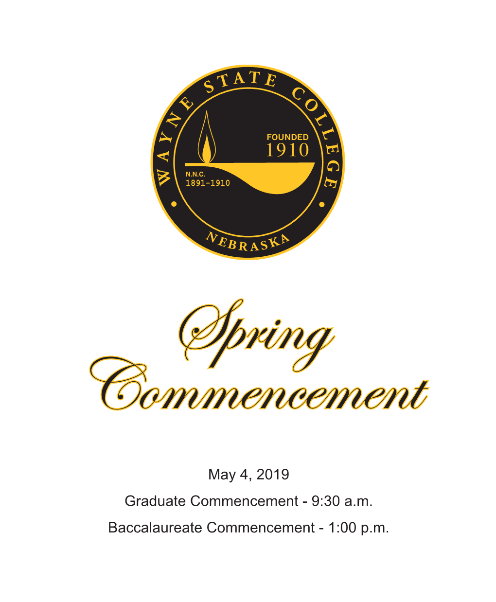 Spring 2019 Commencement Program