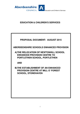 Education & Children's Services Proposal