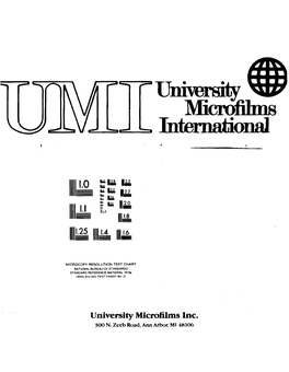 Tjmversily Microfilms International