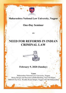 One Day Seminar on Need for Reforms in Indian Criminal